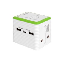 코시 챌린지 타입C + USB 2포트 여행용 아답터 TA3466UC, 1개