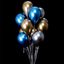 네오텍스 크롬 국산 파티 이벤트풍선(5개입) 골드 실버 블루 오키드 그린, 5개입