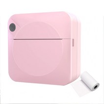 휴대용 무선 BT 열상 미니 프린터 IOS 안드로이드 휴대폰용 무잉크 인쇄 선물 공부 노트 라벨 영수증, 05 Pink