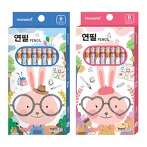 모나미 모니주 10본입 연필 B 여아용, 5개