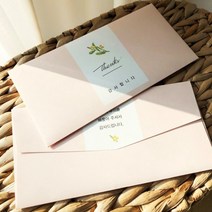 봉예쁜 로맨틱 결혼식 답례봉투 50매 감사봉투, 핑크, 1개