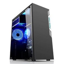 PC 케이스 컴퓨터 본체 조립 블랙스톤 007 올 뉴 AT/ATX 블랙 오금대측투과, 03.짱구 블랙, 01.패키지 1
