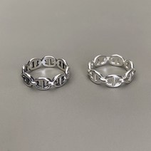 실버925 샹달 체인 실버 유화 은반지