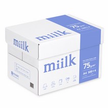 밀크 A4 용지 75g 1박스(2000매) Miilk, 상세페이지 참조
