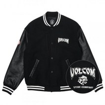 VOLCOM 재규어 오버핏 스타디움 바시티 패딩 자켓 블랙