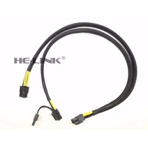 통신케이블 커넥터 10 핀-6 + 8 핀 전원 어댑터 케이블 HP DL380 G6 및 GPU 50cm 용, 한개옵션0