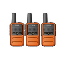 1/2/3 피스 미니 소형 워키 토키 태블릿 Freetalk 전화 노트북 핸드폰 패드 장난감 1 ~ 5Km UHF 선물 양방, 13 Orange x 3_01 EURO