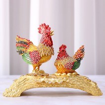 CET001MI 큐빅닭 보석함 인테리어장식소품 닭장식소품 집들이선물 개업선물