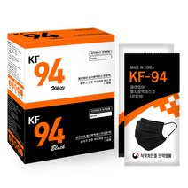 (2박스) 제이와이황사방역마스크 KF94, 검정색+흰색 100매