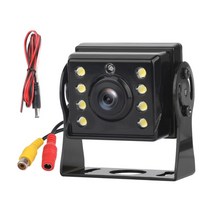 카비디오 9 인치 유선 자동차 모니터 tft lcd 자동차 후면보기 모니터 주차 후면보기 야간 투시경 8 led 방수 + 역방향 카메라, 8 led 카메라