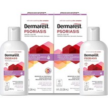 더마레스트 건선 약용 샴푸 컨디셔너 무향 피부과 전문의 테스트 완료 236ml (2팩), 8 Fl Oz (Pack of 2), 2개