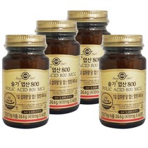 임산부 엽산제 솔가 엽산 800(60정), 4병, 단일수량