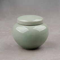 [성연티세라] 청자 무지 항아리단지(1.2kg) 꿀단지 경옥고단지