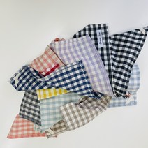 체리쉬홈 미니 체크 키친크로스 테이블매트 겸용 핸드메이드 매직후크 포함, 블랙, 50x40