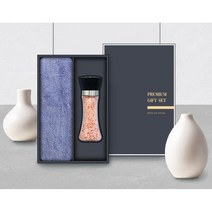 활용좋은 회사 추석 선물세트-수건1매+핑크소금 200g / 한가위 사돈 센스있는 설