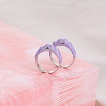 메타몽 우정반지 1+1 세트상품 스마일 몬스터 반지 세트 개구부 조절가능 반지 커플반지 귀여운반지 패션반지 우정링