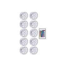 10LED RGB 잠수정 수중 LED 야간 조명 수영장 야외 꽃병 물고기 탱크 연못 디스코 웨딩 파티용, 1 컨트롤러 10 램프