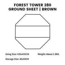 모비가든 텐트 그늘막텐트 원터치타프 캠핑 Forest Tower 280 티피 인디언 겨울장박 방수 방풍 3~4인용, Ground Sheet