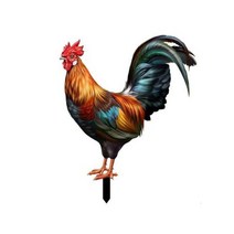 정원 장식 인형 조형물 마당 꾸미기 현실적인 아크릴 야외 수탉 동상 장식품 아트 조각 치킨, -4