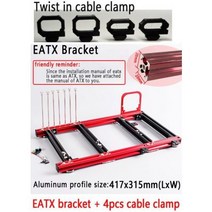 [해외] ITX MATX ATX EATX PC 테스트 벤치 컴퓨터 오픈 프레임 오버 클록 에어 케이스 미니 알루미늄 HTPC 지원 그래픽 카드, EATX and cable clamp