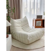 편한 1인용 쇼파 푹신한 인조가죽 안락 의자 원룸소파, 오렌지색 (고양이 발톱 피부) 75x95cm