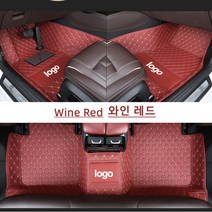 Ecool 캐딜락 바닥매트 코일매트 자동차바닥발판 차발매트 카매트 ATS-V ATS CT4 CT5 CT6 CTS-V CTS XT4 XT5 XT6 에스컬레이드 (캐딜락 도안첨부), 와인 레드 Wine red, XT6(20년~현재)7seat