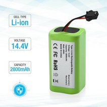 전기 자전거 킥보드 배터리 리튬이온 14.4v 2800mah 18650 990 ecovacs deebot n79s n79 dn622 eufy robovac 11 11s 12, 3500mAh