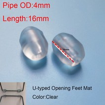 블랙/화이트 의자 다리 패드 댐퍼 안티-프런트 틸트 파이프 클램프 U 모양의 바닥 글라이드 튜브 캡 내구성, 01 4x16mm_03 Black