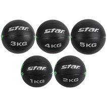 스타 핸들 일반 메디신볼 1~7 kg 메디슨볼 웨이트볼 중량볼, 블랙, 1kg, 1개
