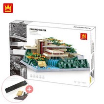 완지블럭 아키텍처 미국 펜실베니아 폴링워터 1220pcs (5232) 레고호환블럭, 단품