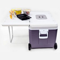 대형 테이블 롤링 아이스박스 68L 레저용 캠핑용쿨러 캠핑용아이스박스, 코스모스 테이블바퀴
