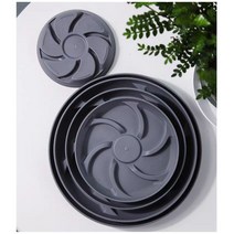 (5개 1set) 과습방지 화분받침 - 통기 통풍 물빠짐 좋은 회오리화분받침 과습방지, (5개1set) - 1호 그레이