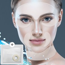 제이블릭 의학 실리콘 다리미 패치 얼굴+목 세트 미간 눈가 눈밑 팔자 목 주름 패치 리프팅 테이프, 의학용 실리콘 얼굴 5pcs+목1pcs