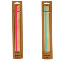 SYLOON 나무자 30CM 민트색 핑크색, 1.핑크, 1개