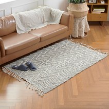 투톤 러그 테슬 장식 면러그 결혼축하 신혼 부부 선물 거실매트 아이방러그 면러그 레이스러그 방카페트 방카페트 신혼선물 결혼축하선물 먼지없는거실러그 웨이브패턴러그