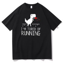 아두이노 Frontend 프로그래머 셔츠 Chrome Dino Geek 해커 코더 선물 웹 개발자 Tshirt Mens Cotton Tee I, 01 Black_04 XL