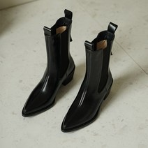빅사이즈 가이거 여자 가을 부츠 5CM 세미스퀘어 레인부츠 웨스턴 레인부츠 종아리부츠 오피스룩 펌프스