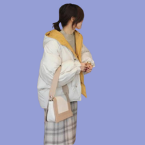 겨울 리버서블 하프 패딩 점퍼 여자 중학생 여학생 교복 아우터