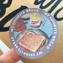 [소행섬] 빈티지 포인트 스티커(토스트), 20팩