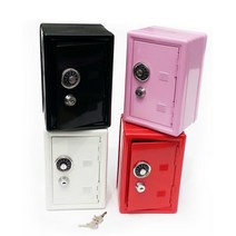 용돈사수 캐비넷 금고 잠금 저금통 개업식선물 동전관리, 1개, 핑크