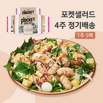 포켓샐러드 4주 정기배송 주 5일 비엔나2+크래미1+치즈1+숯불갈비1, 250g, 20팩