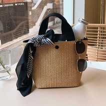 시원한여름숄더백 라탄밀집가방 데일리템 바캉스룩코디백 왕골백 피크닉백 밤부백