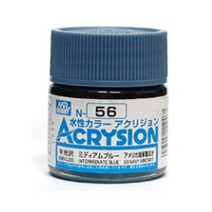 군제 아크릴 도료 N056 아크리존 인터미디어트 블루 반광10ml