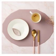 한샘 16각 실리콘 식탁매트 2p, 핑크, 42 x 33 cm