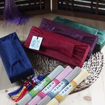 성실오색국수 / 국사보자기 포장 / 화이트박스 [400g] 답례품, 02. 오색국수 400g[국사보자기/남색/]