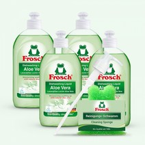 [김혜자 세제] 프로쉬 독일 주방세제 알로에베라 500ml 4개 +펌프+수세미, 프로쉬 주방알로에 4세트