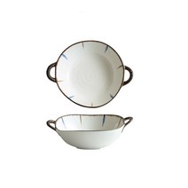BLOWFISHFUGU 빈티지 꽃무늬 양손 스프볼 손잡이스프볼 라면그릇 9인치라면그릇 2P/4P, 1P, A