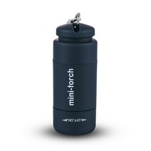 미니 손전등 휴대용 키 체인 야외 방수 내장 충전식 usb 배터리 하이킹 캠핑, 검은색