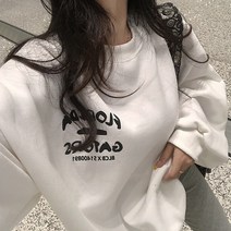 데이홀릭 악어그림 낙서레터링 오버핏 맨투맨