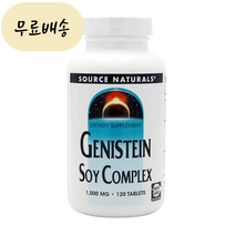 [Source Naturals] 소스 내추럴스 제니스테인 소이 콤플렉스 1000 mg 120 타블렛, 1개, 120개